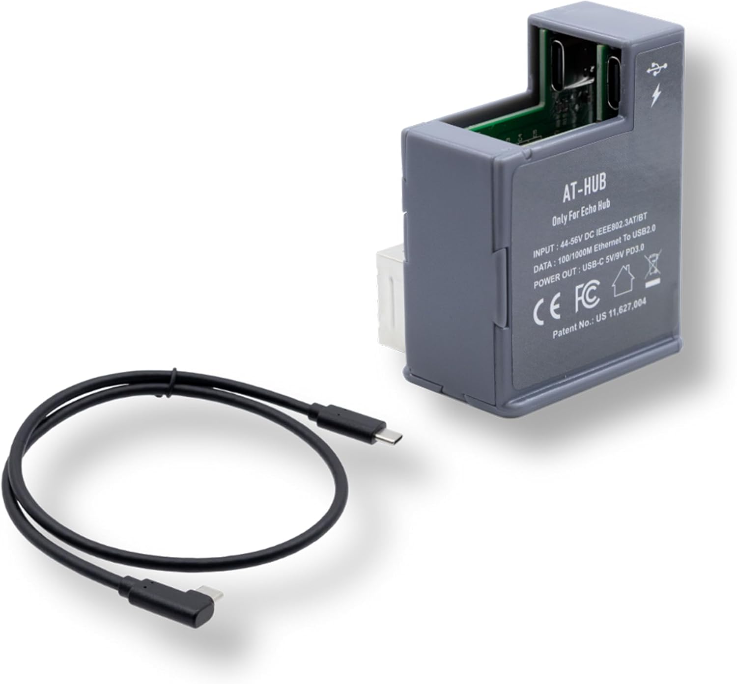 PoE Texas at-HUB PoE+ to USB-C Adapter for Smart Home Control