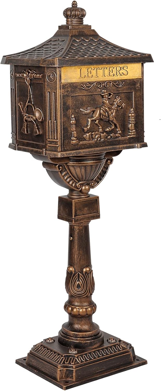 Polar Aurora Mailbox Cast Aluminum Bronze Security Heavy Duty