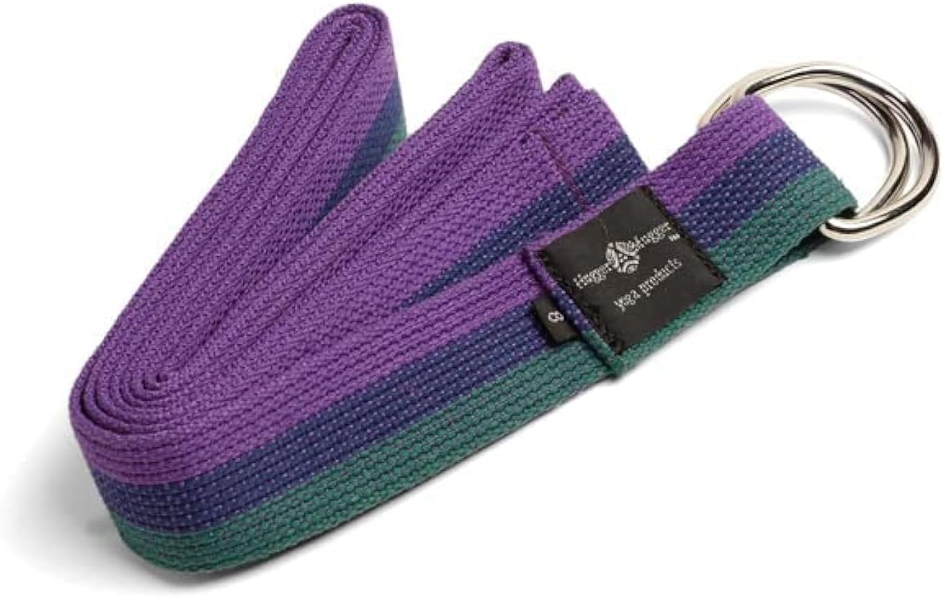 Hugger Mugger Cotton Yoga Strap - Super Strong, Flexible Lengths