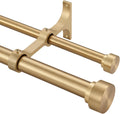 Kemmie Heavy Duty Double Curtain Rods 72 to 144 in - Warm Gold
