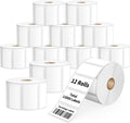 2-1/4 in x 1-1/4 in Direct Thermal Labels 12 Rolls - 12000 Count