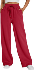 Trendy Queen Womens Wide Leg Fleece Lined Sweatpants - Cozy High