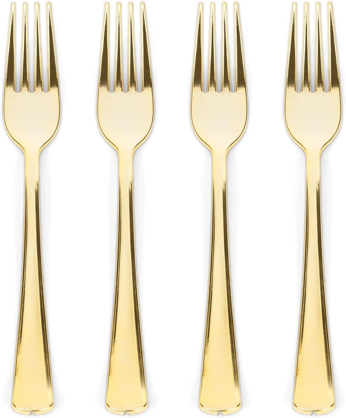 Sturdy Gold Plastic Forks Set of 300 for Events and Parties