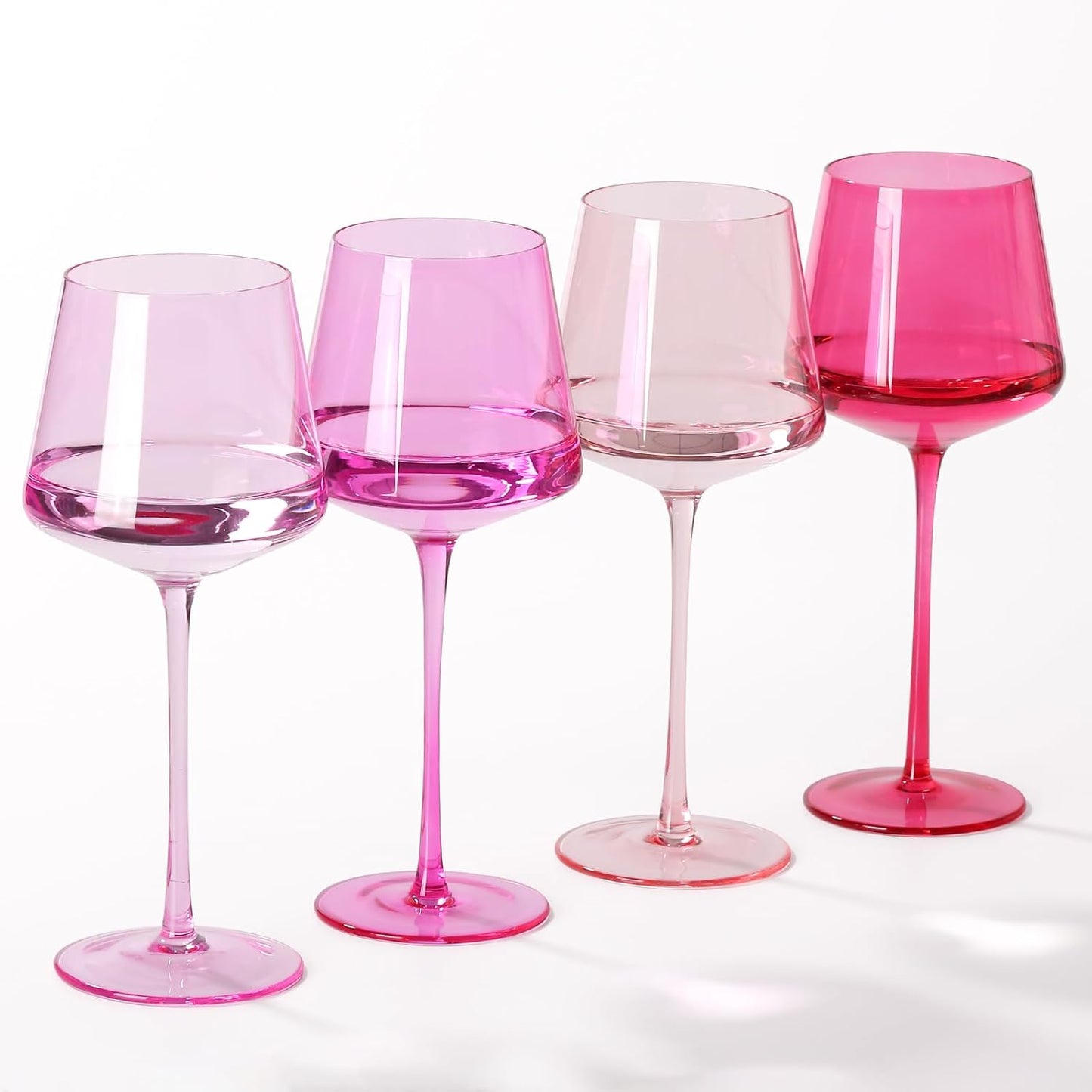 Hot Pink Wine Glasses Set of 4 for Colorful Celebrations