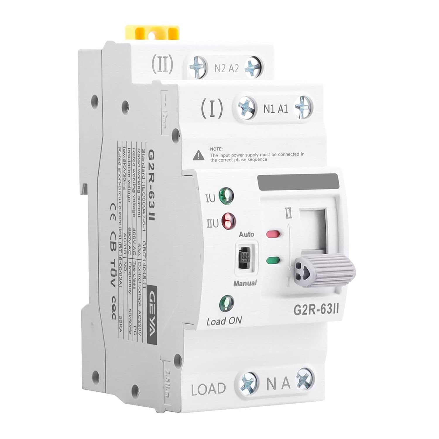 Automatic/Manual Transfer Switch 63Amp 110V for Home Power