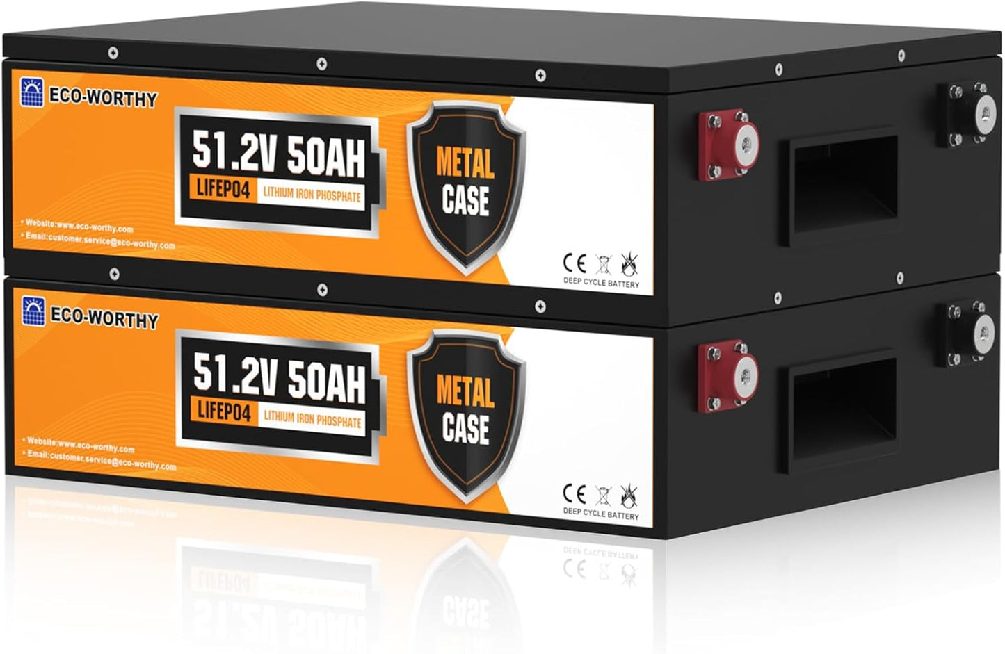 ECO-WORTHY 48V 100Ah LiFePO4 Solar Batteries for Off-Grid Use