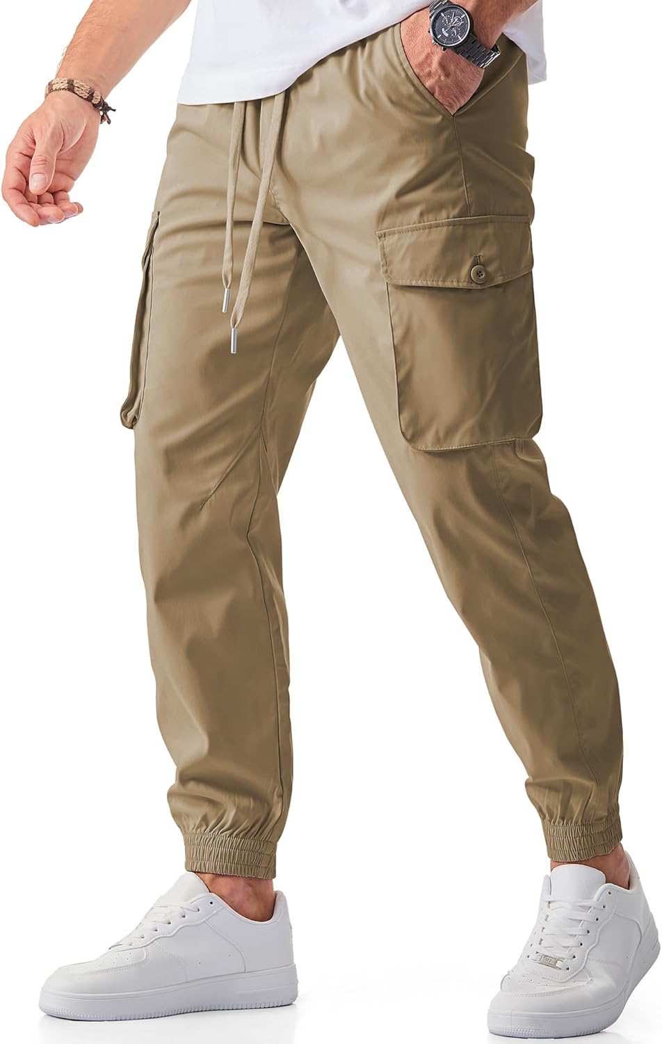 JMIERR Men's Casual Cargo Joggers Pants for Comfort and Style