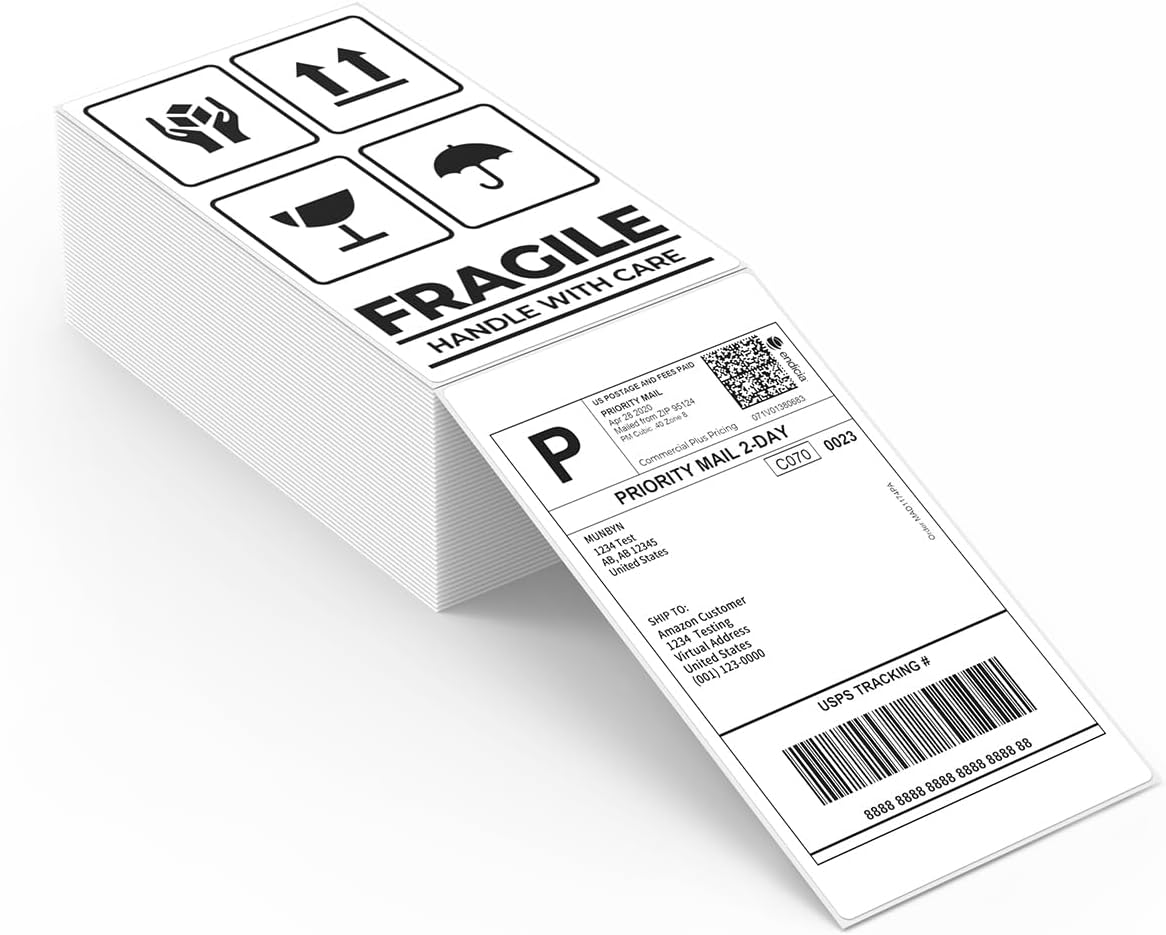 MUNBYN Fanfold Thermal Labels: Easy Shipping Solution