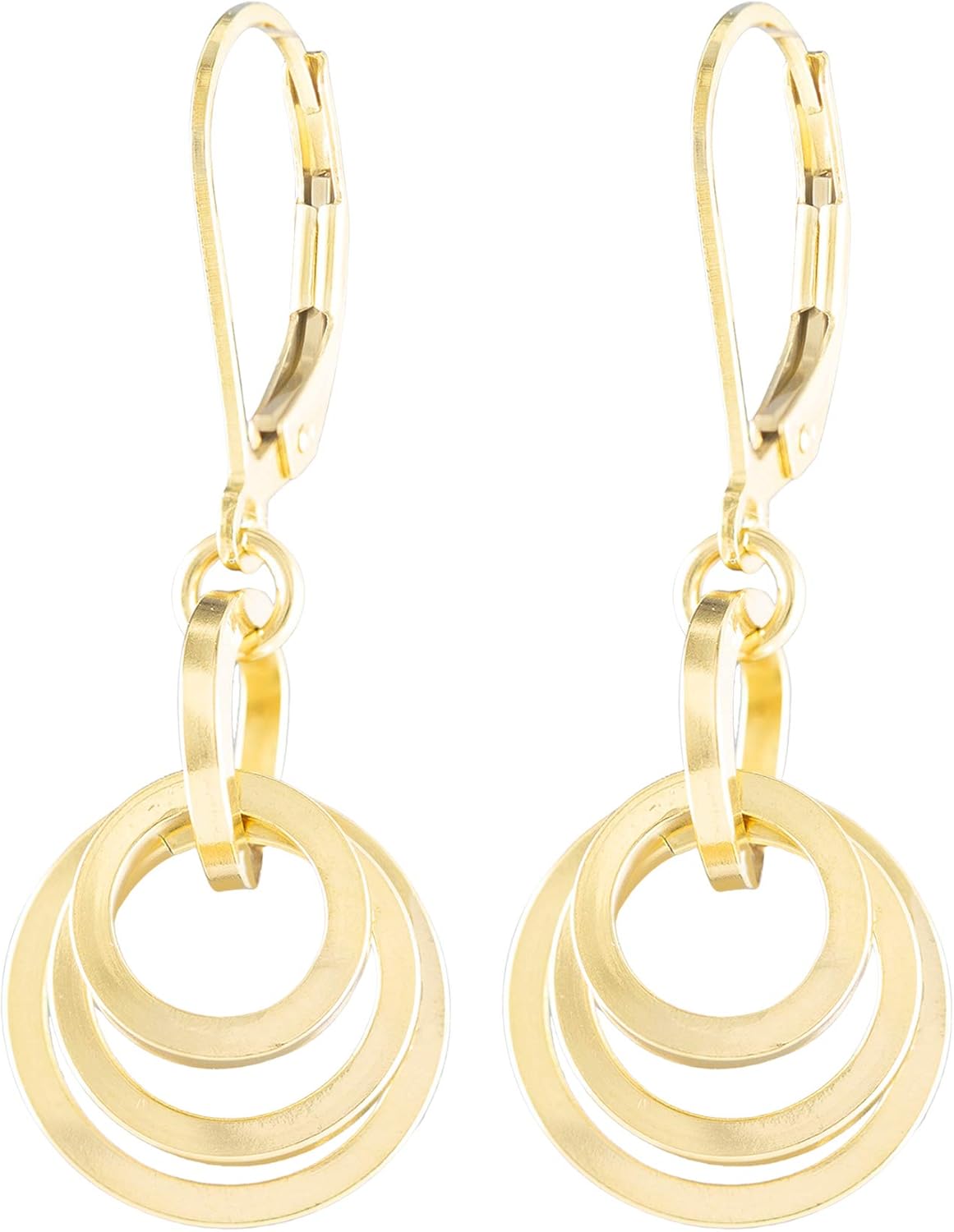 14K Gold-Filled Circle Drop Earrings for Everyday Style