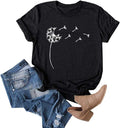 Cicy Bell Dandelion Print Women's Cotton T Shirt - Cute Summer Tee