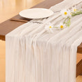 Cheesecloth Table Runner 35in x 120in Ivory White - Boho Rustic Decor
