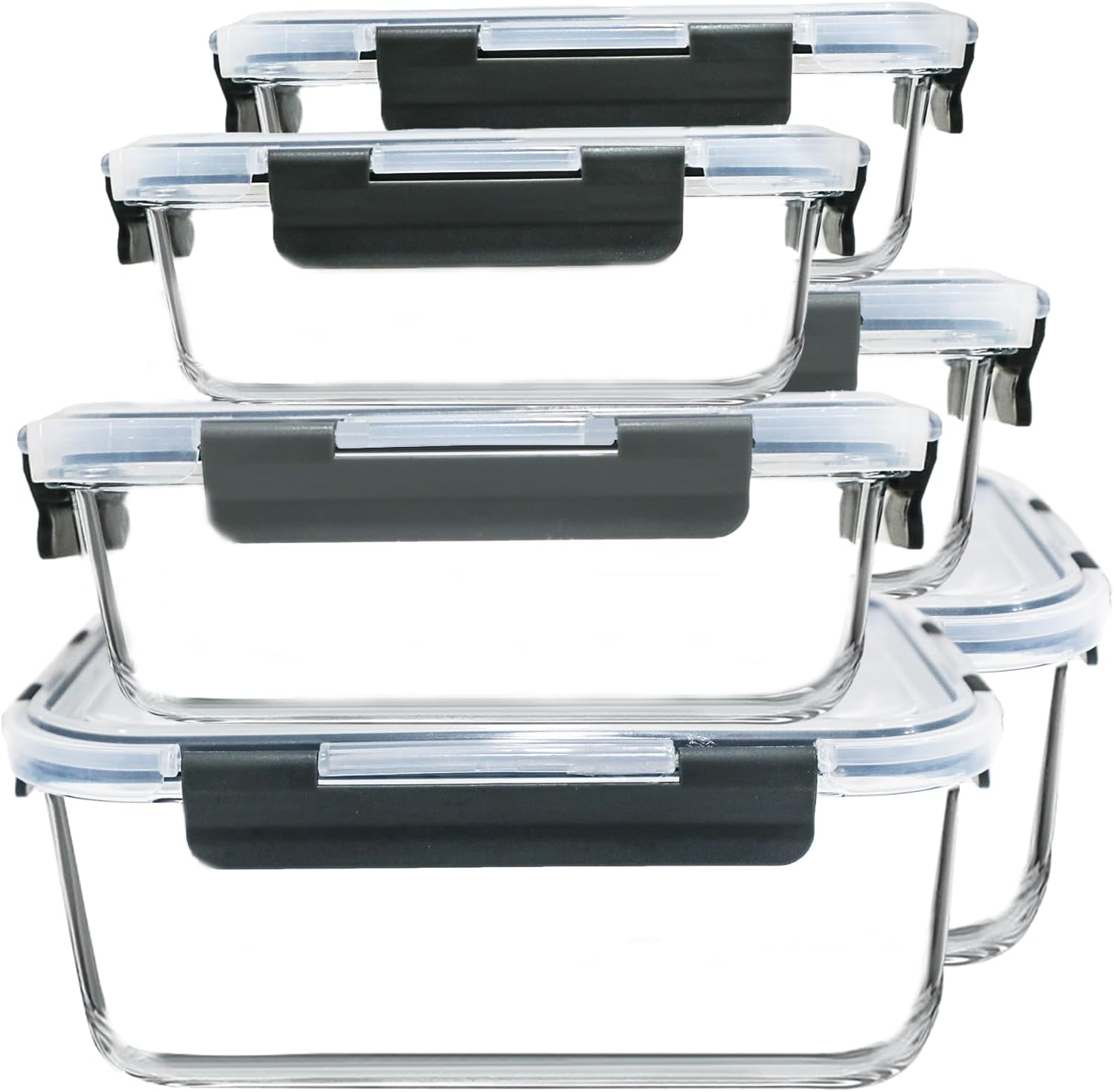 Extra Large Glass Food Storage Containers Set for Meal Prep