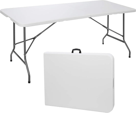 ZENY 6ft Folding Table - Portable Picnic Table for All Uses