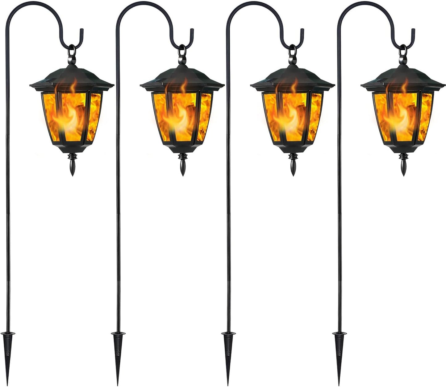 Dynaming Solar Flame Hanging Lights for Outdoor Garden Decor