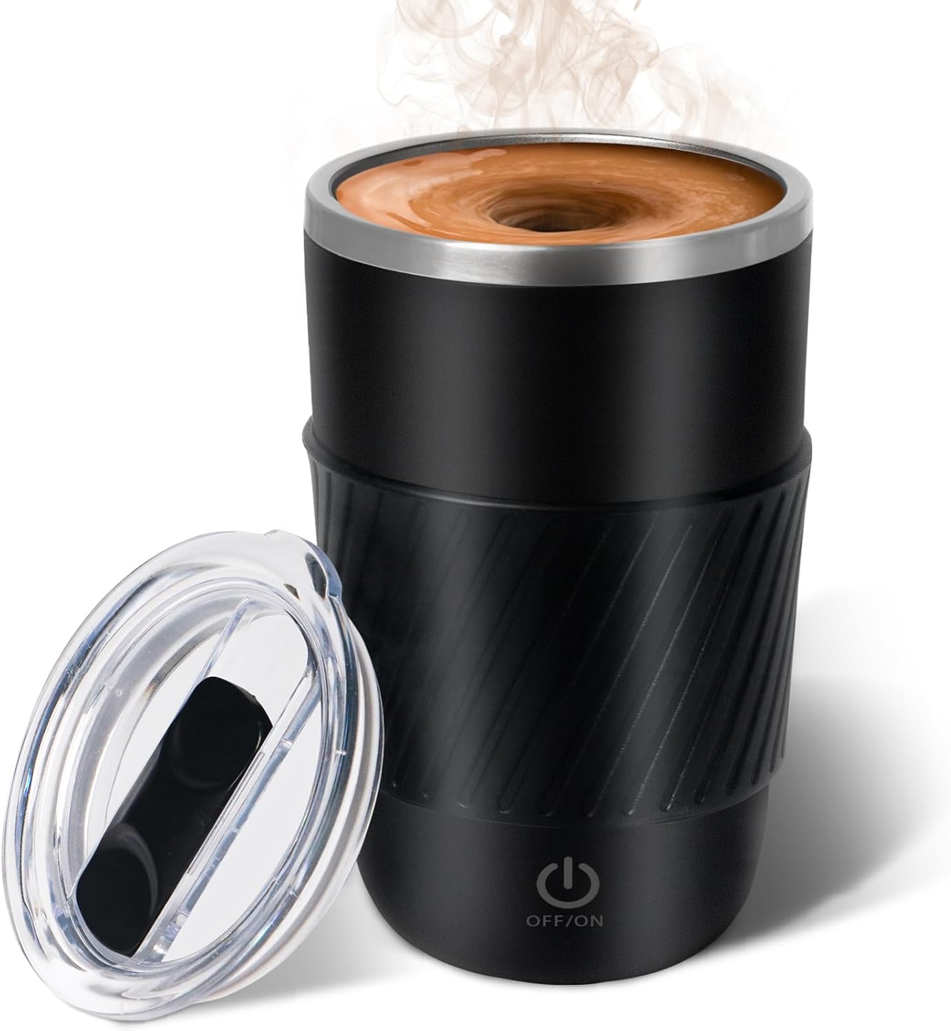 Rechargeable Self Stirring Coffee Mug - Portable & Waterproof - Black