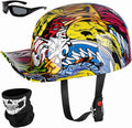 Baseball Half Cap Motorcycle Helmet - Retro DOT Approved Style