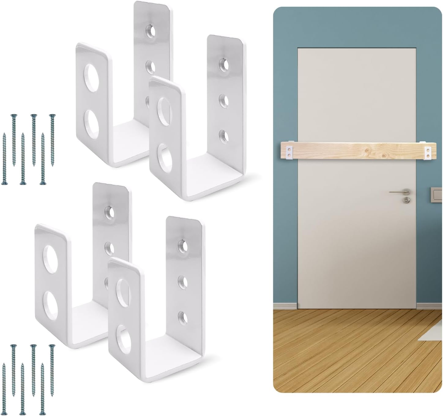 Heavy Duty 2x4 Door Barricade Brackets for Ultimate Security