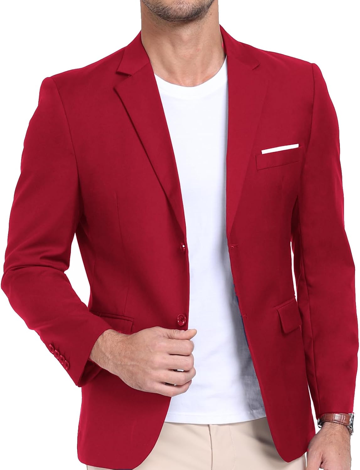 Mens Suit Jacket Slim Fit Blazer for Business and Casual Wear