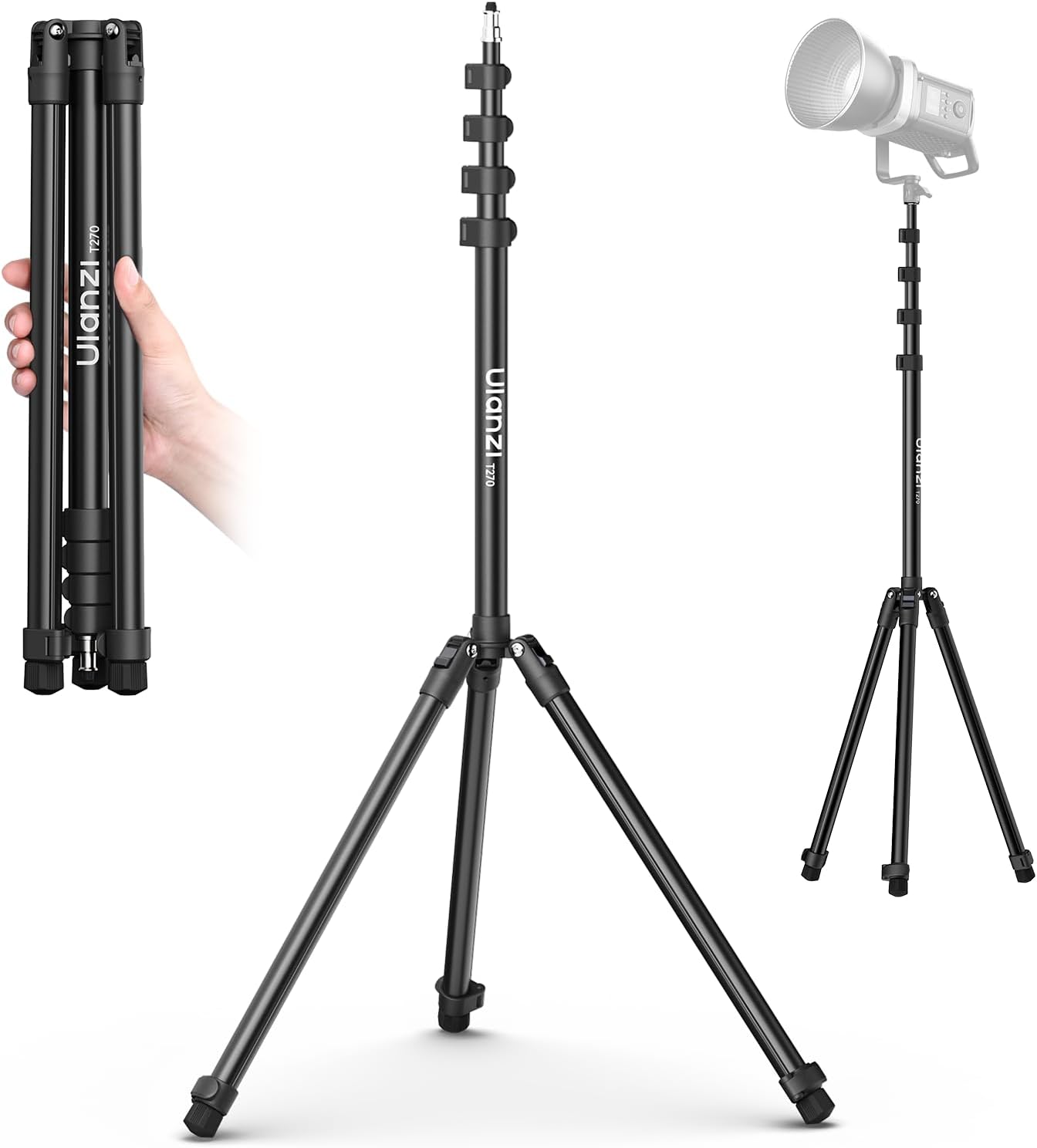 ULANZI T270 Light Stand - 8.8FT Adjustable Photography Tripod