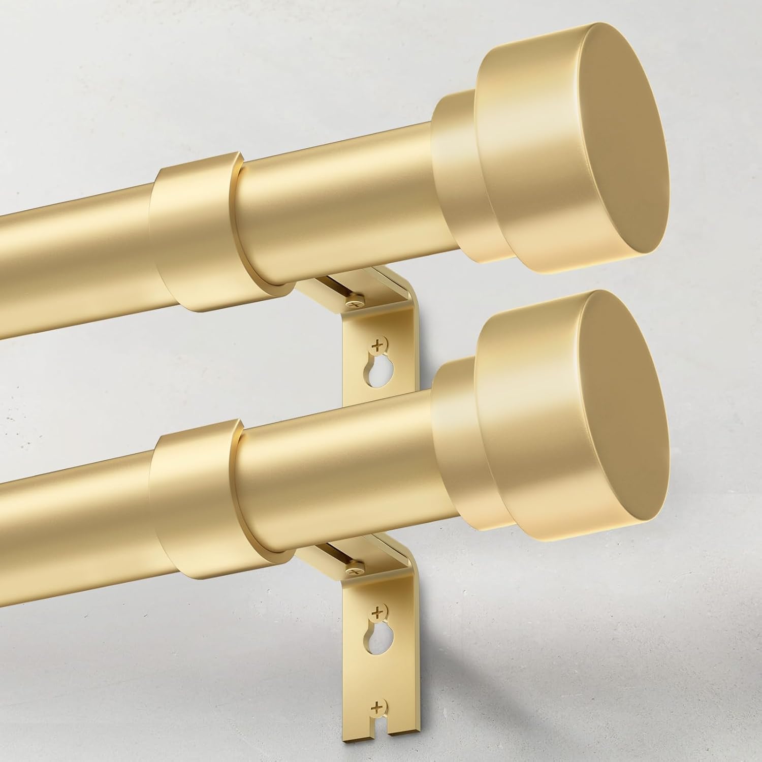 Heavy Duty Curtain Rods for Windows 48 to 84 Inch - 2 Pack