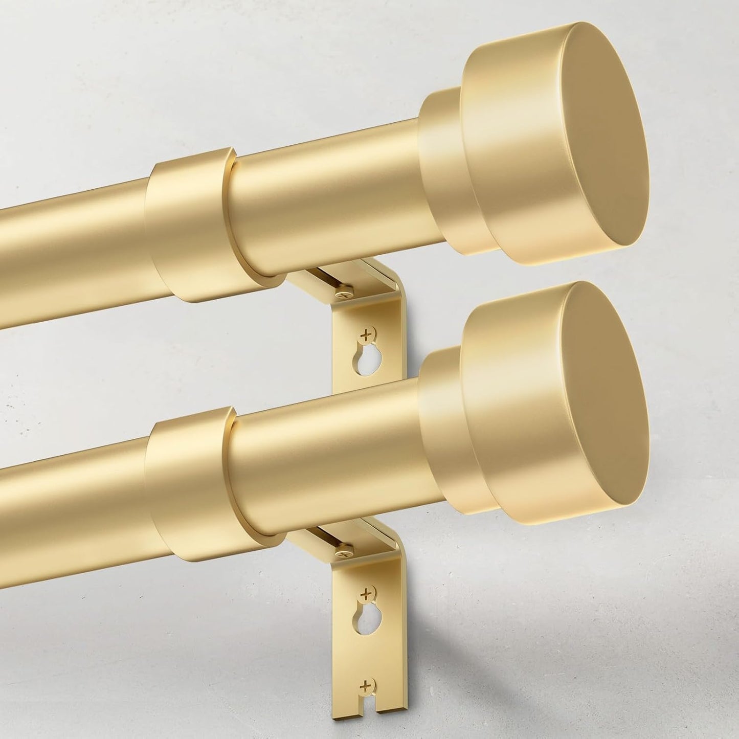 Heavy Duty Curtain Rods for Windows 66 to 120 Inch - 2 Pack