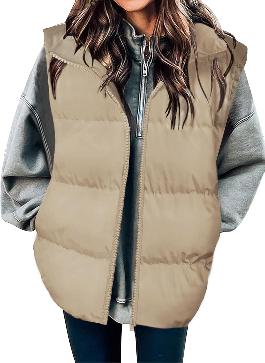 Zeagoo Puffer Vest for Women - Lightweight Quilted Jacket