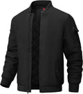 Men's Windproof Quilted Bomber Jacket - Warm Padded Coat