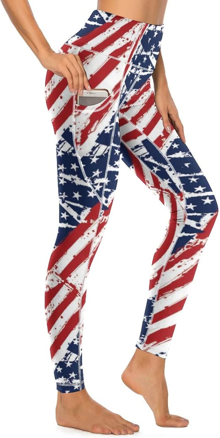 High Waisted Exercise Yoga Pants with Pockets for Women