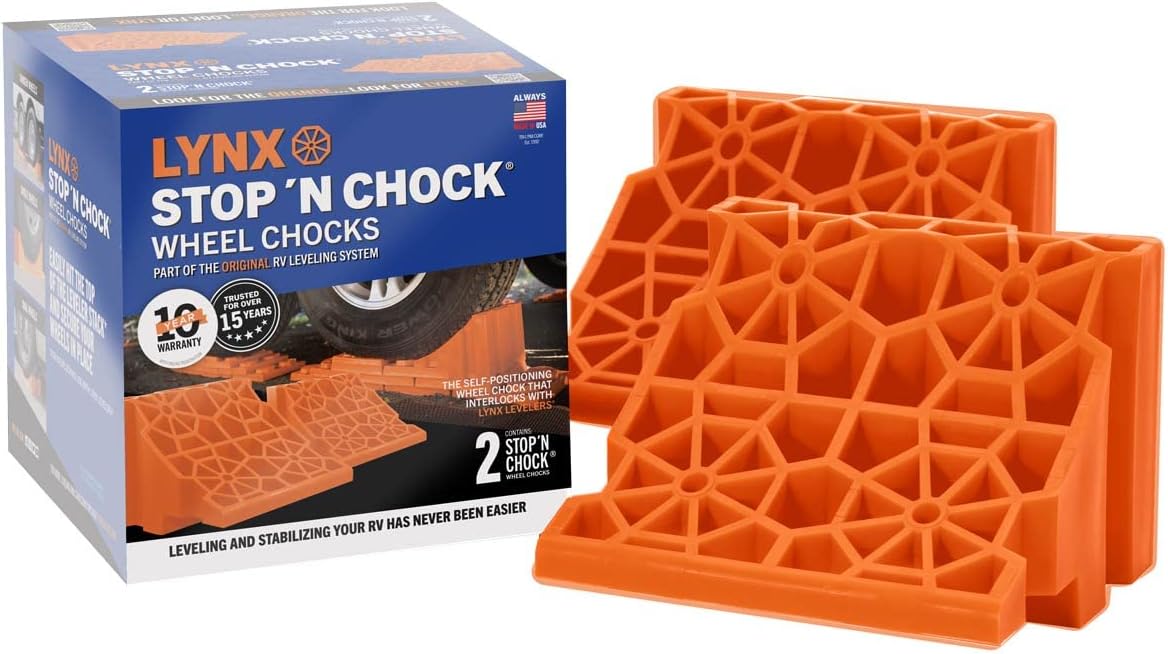 Lynx Stop N Chock 2 Pack for Safe and Easy Wheel Chocking