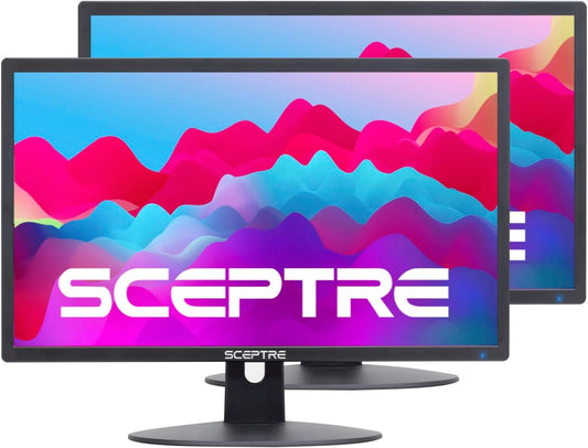 22 Inch FHD Monitor 2 Pack with Built-in Speakers and VESA Mount