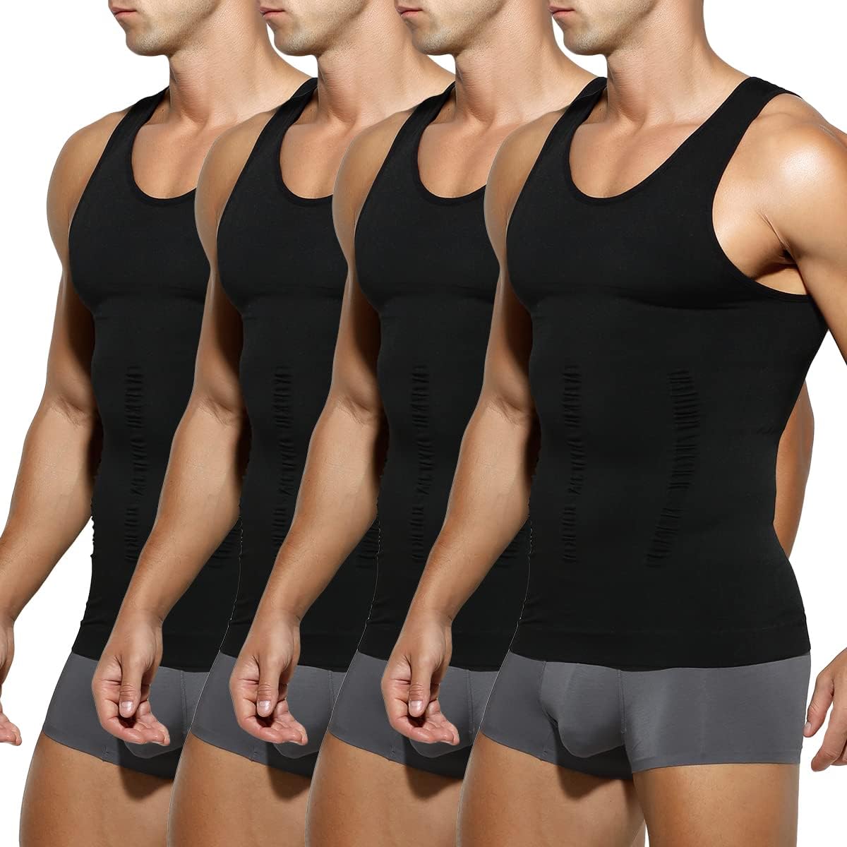 Men's Compression Muscle Undershirts for Slimming and Shaping