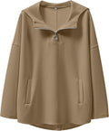 Oversized Quarter Zip Hoodie Tunic Pullover - Comfortable Everyday if