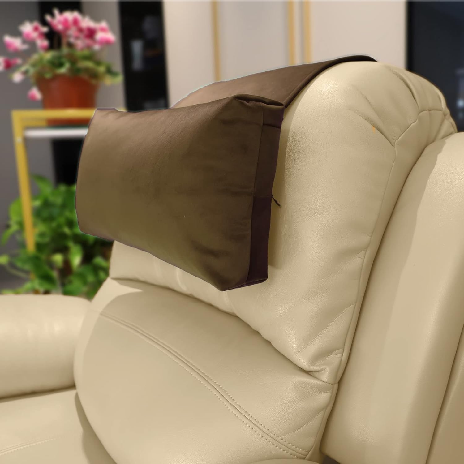 Velvet Recliner Head Pillow for Ultimate Neck Support and Comfort