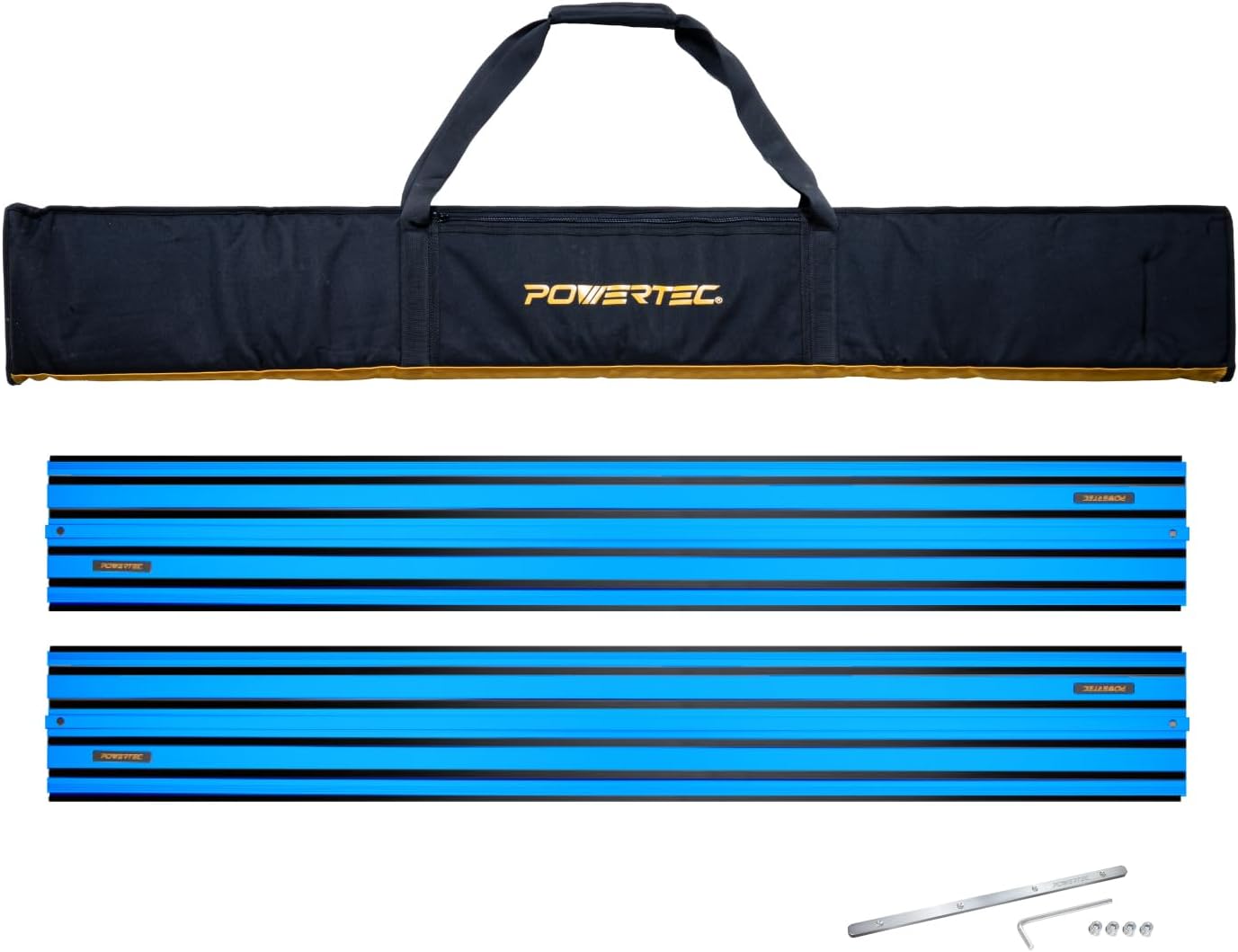 POWERTEC 72152 Track Saw Guide Rail Joining Set for Woodworking