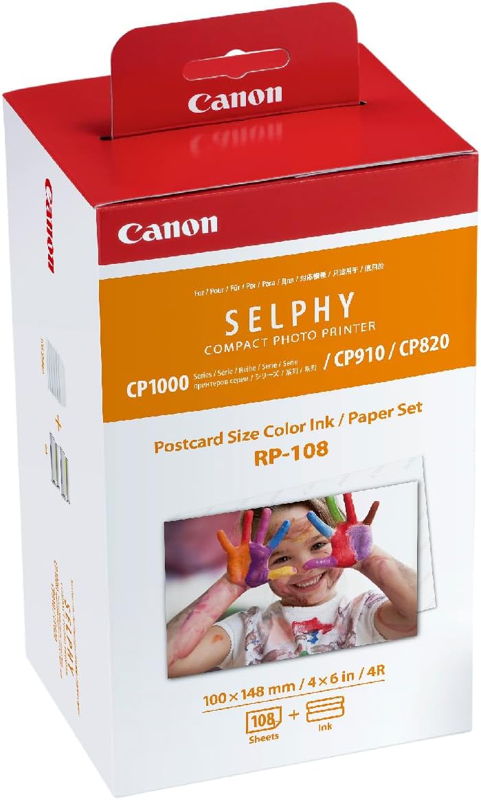 Canon RP-108 Color Ink and Paper Set for SELPHY Printers