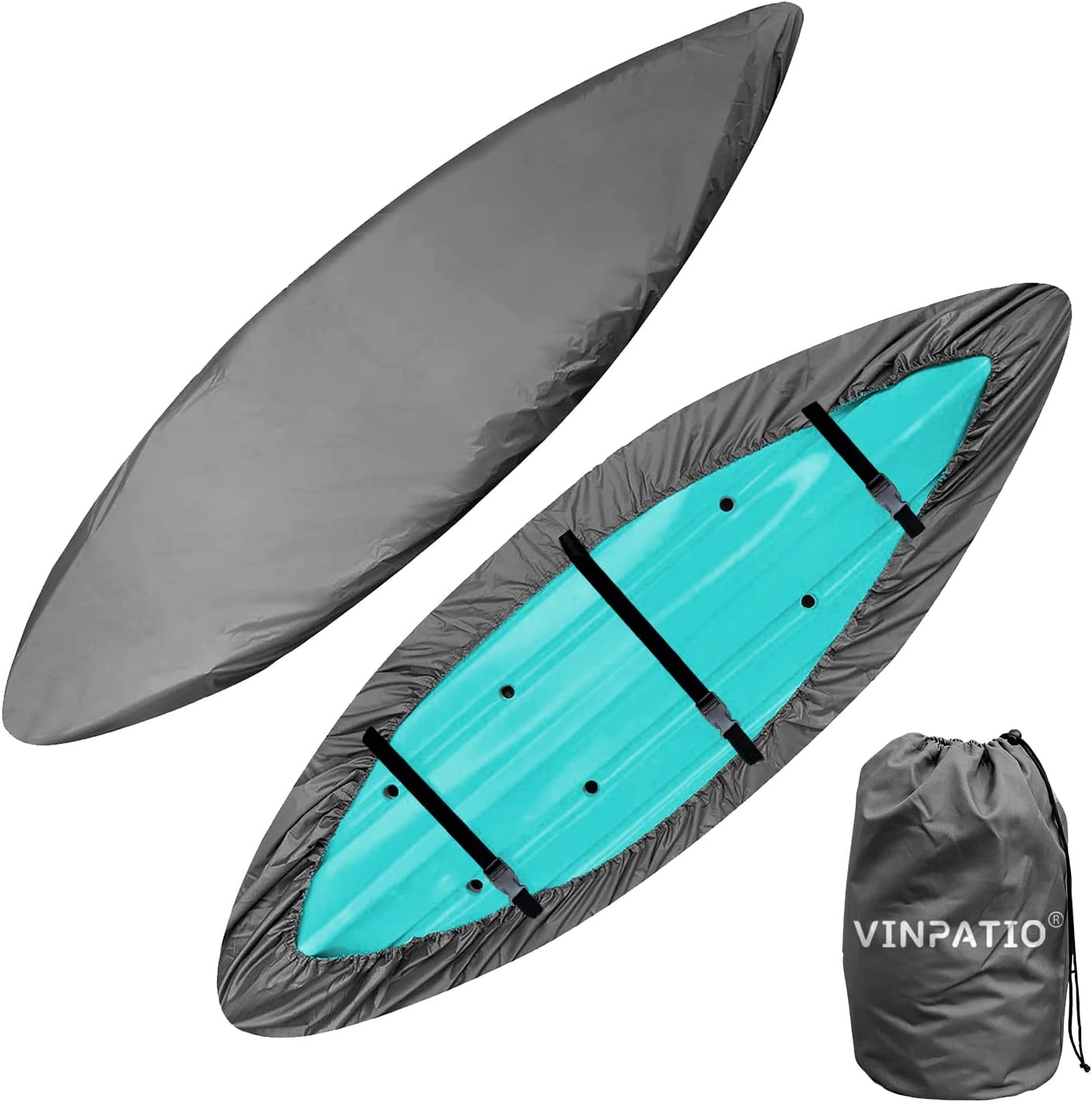 VINPATIO 600D Kayak Cover for 9-11ft Canoes and Paddle Boards