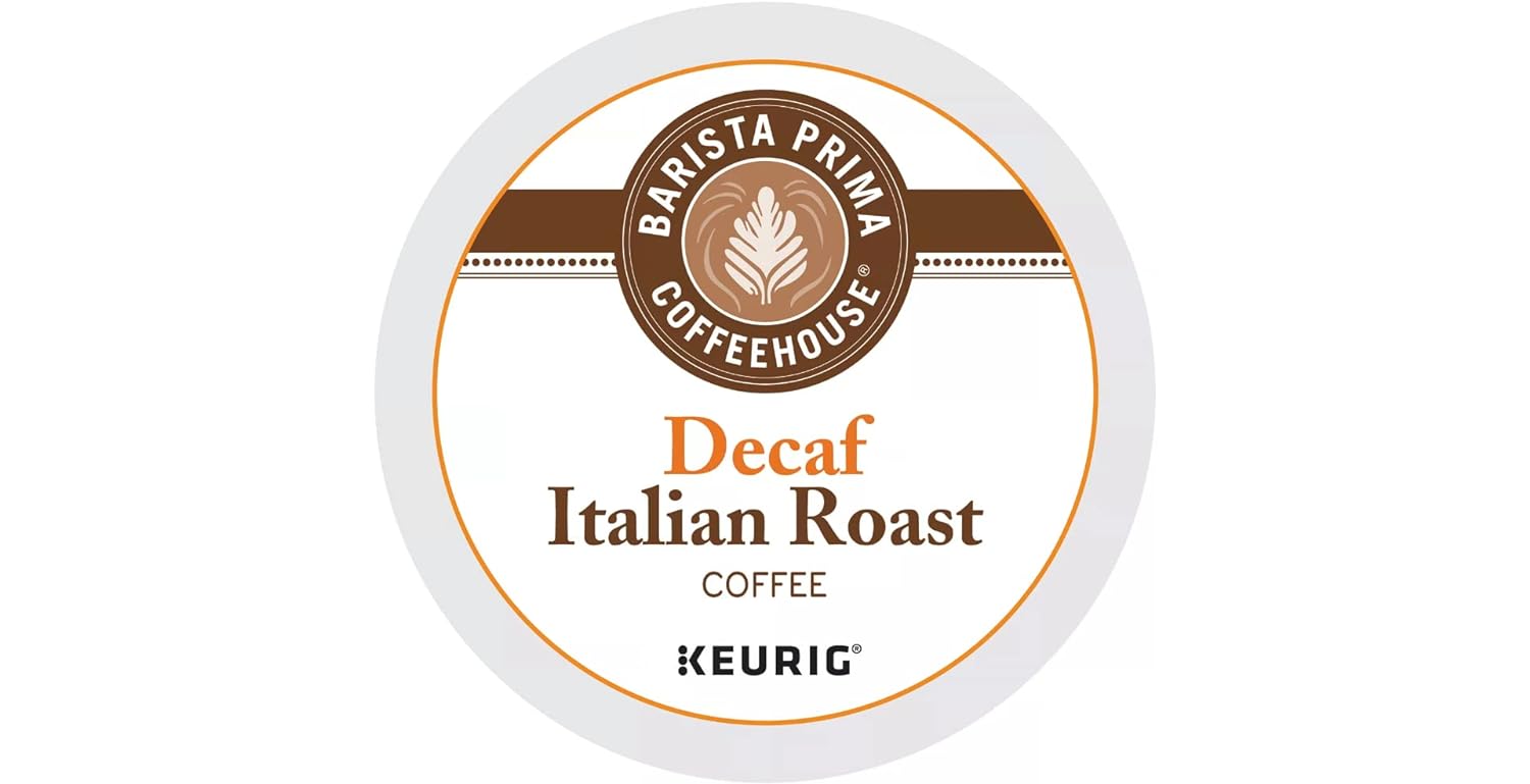Barista Prima Decaf Italian Roast K Cups for Keurig Brewers