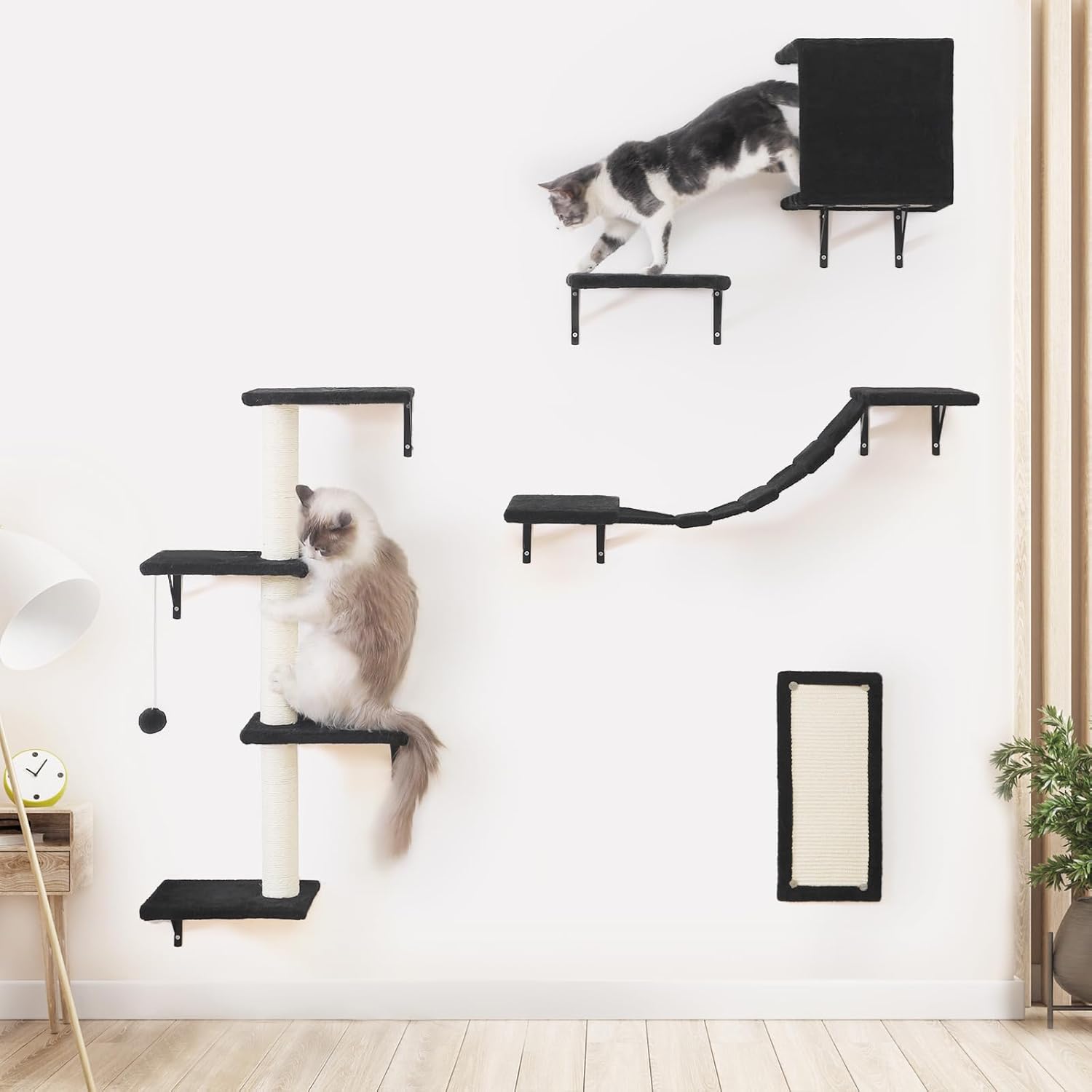 Modern Wall-Mounted Cat Furniture by ESOTTE - 5pcs Set