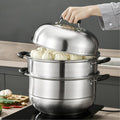 MANO Steamer Pot for Cooking 11 inch Stainless Steel Cookware
