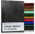 Gallery Leather Large Weekly Monthly Planner 2025-2026 - Elegant Gold