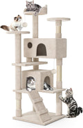 60 Inch Cat Tree Tower for Indoor Cats Large Adults - Multi-Level