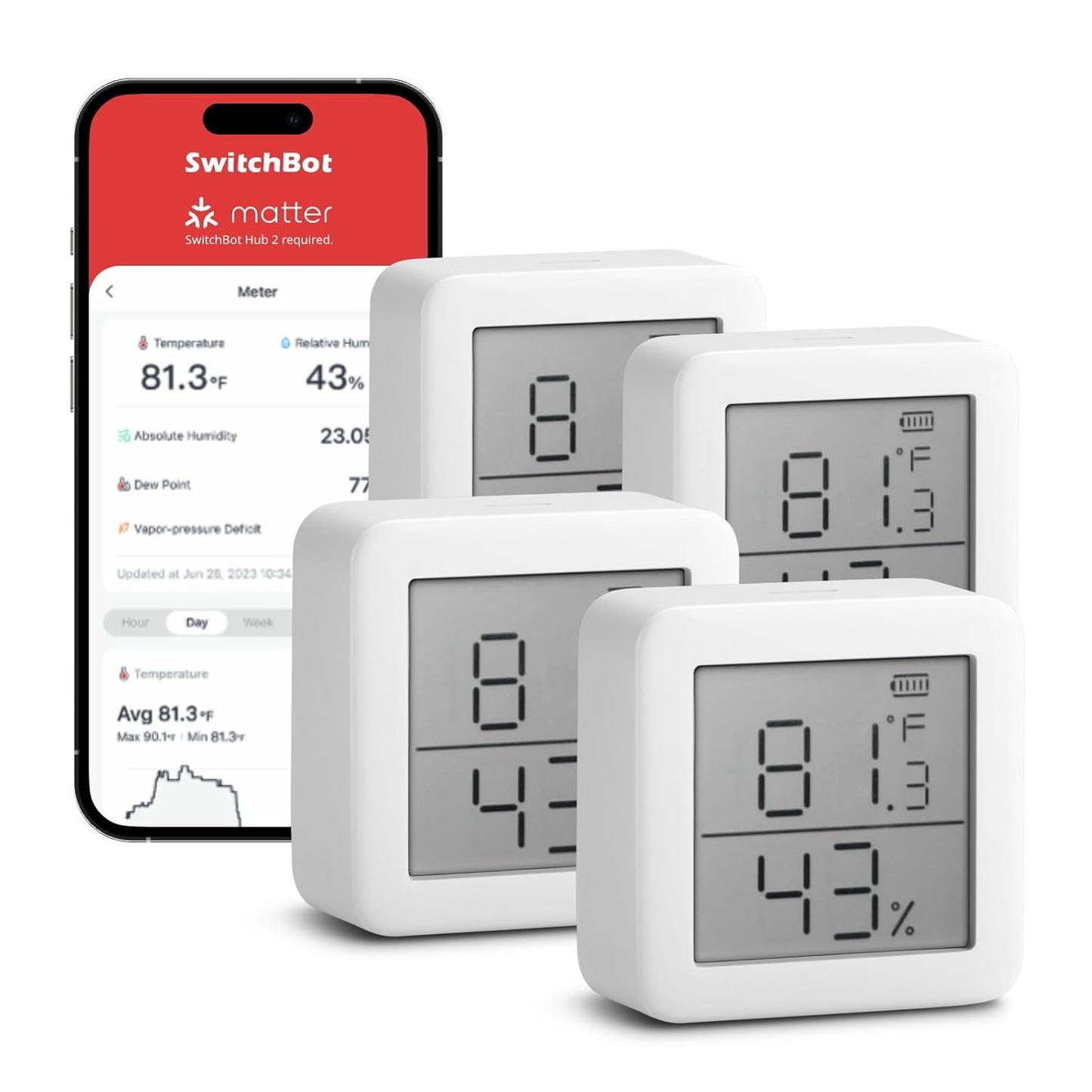 SwitchBot Smart Hygrometer Thermometer for Accurate Readings