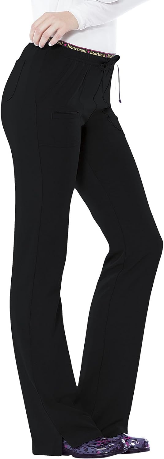 Heartsoul Drawstring Scrub Pants for Women with Flare Leg Style