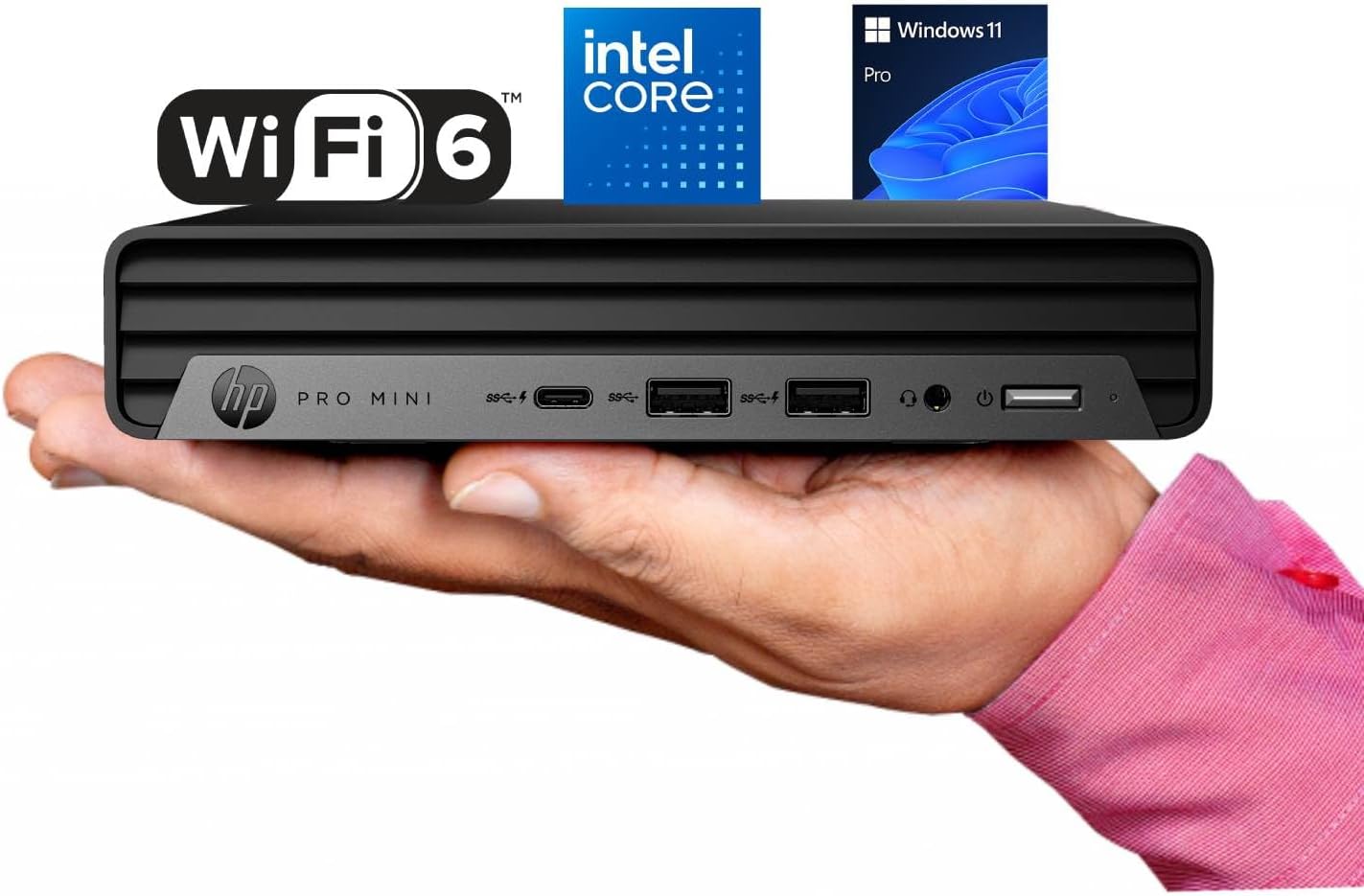 HP 2025 Pro G9 Mini Desktop Computer with Intel i3-13100T