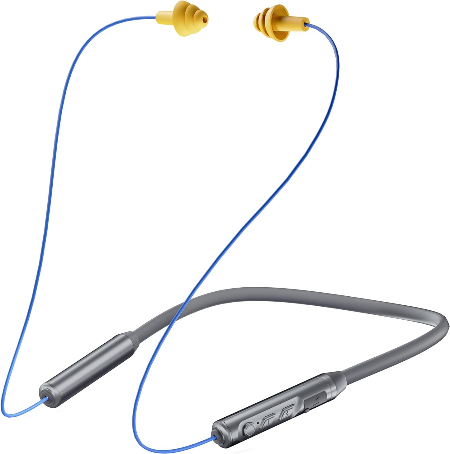 MIPEACE Wireless Neckband Earplugs: Noise Reduction & 19-Hour Battery