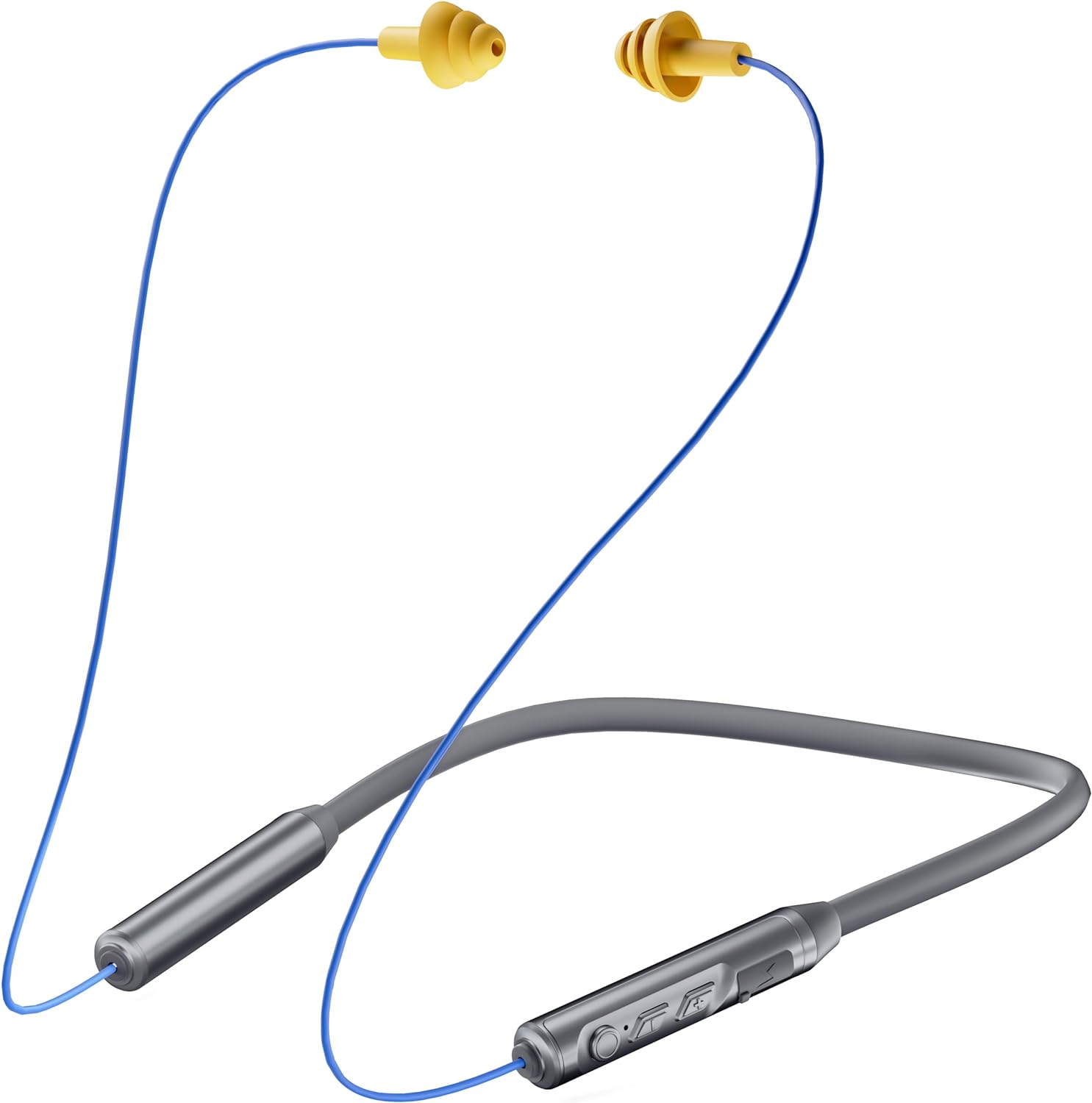 MIPEACE Wireless Neckband Earplugs: Noise Reduction & 19-Hour Battery