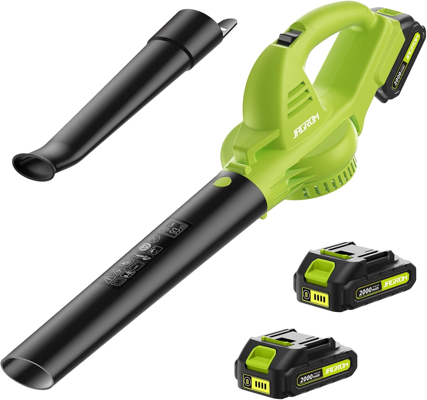 Cordless Leaf Blower 130MPH 180CFM with 2 Batteries and Charger