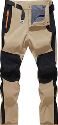 Men's Hiking Snow Ski Pants Softshell Fleece Lined - Warm, Water