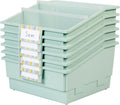 Picture Book Classroom Library Bins with Dividers - Mint Green