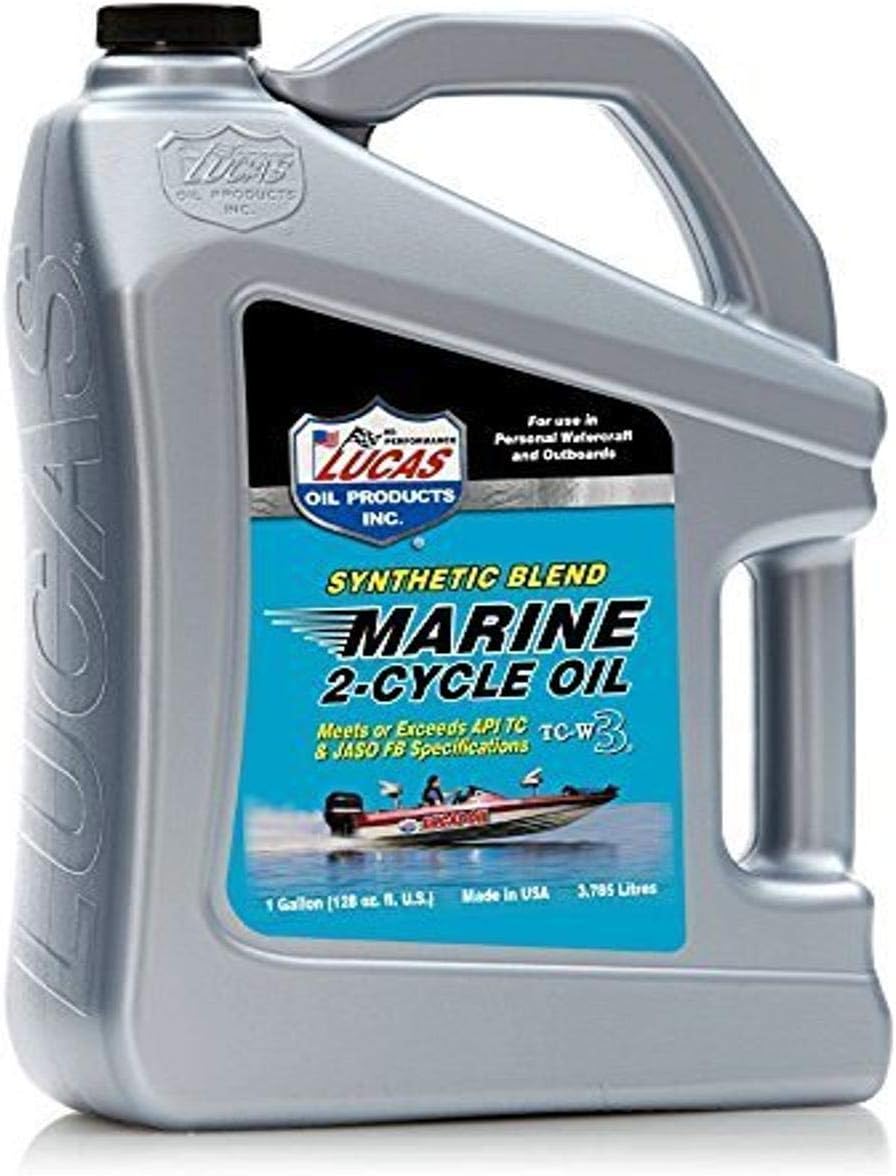 Lucas Oil 10861 Synthetic Blend TC-W3 Marine Oil for Outboards
